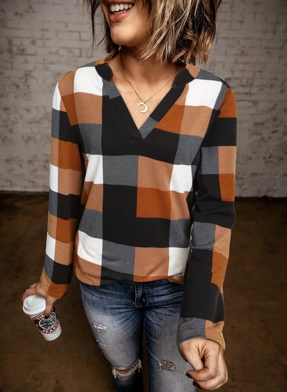 Stilvolle Frühlings-Casual-Karierte Damenbluse - Lara