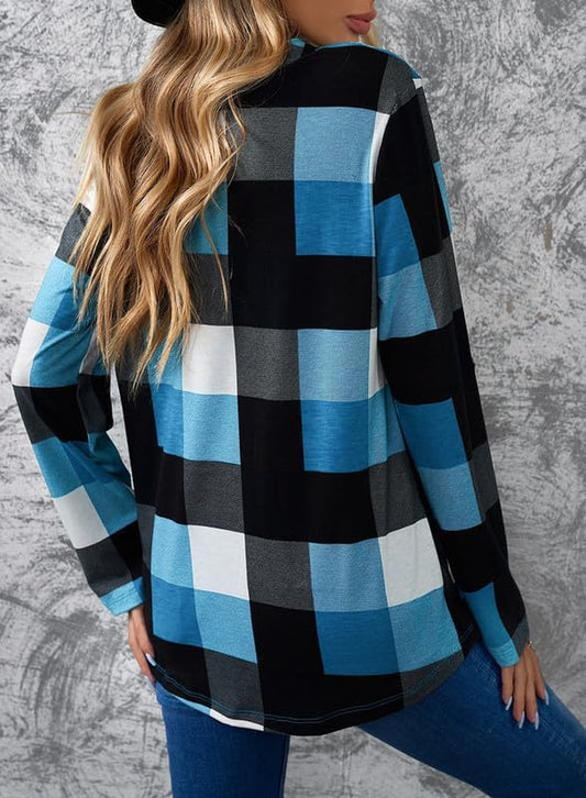 Stilvolle Frühlings-Casual-Karierte Damenbluse - Lara