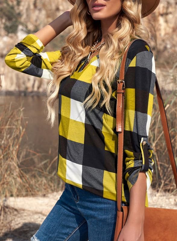 Stilvolle Frühlings-Casual-Karierte Damenbluse - Lara