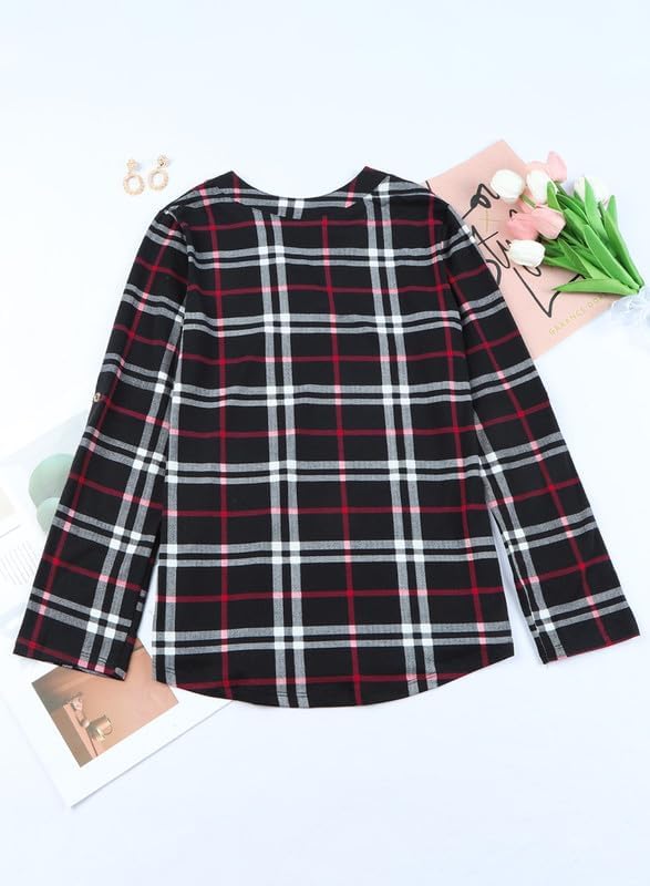 Stilvolle Frühlings-Casual-Karierte Damenbluse - Lara