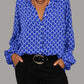Berta | Damen Bluse mit V-Ausschnitt