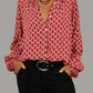 Berta | Damen Bluse mit V-Ausschnitt