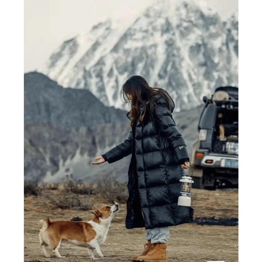 Phoebe - Luxe Longline Daunen Pufferjacke