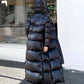 Phoebe - Luxe Longline Daunen Pufferjacke