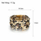Leoparden mehrschichtigem Lederarmband