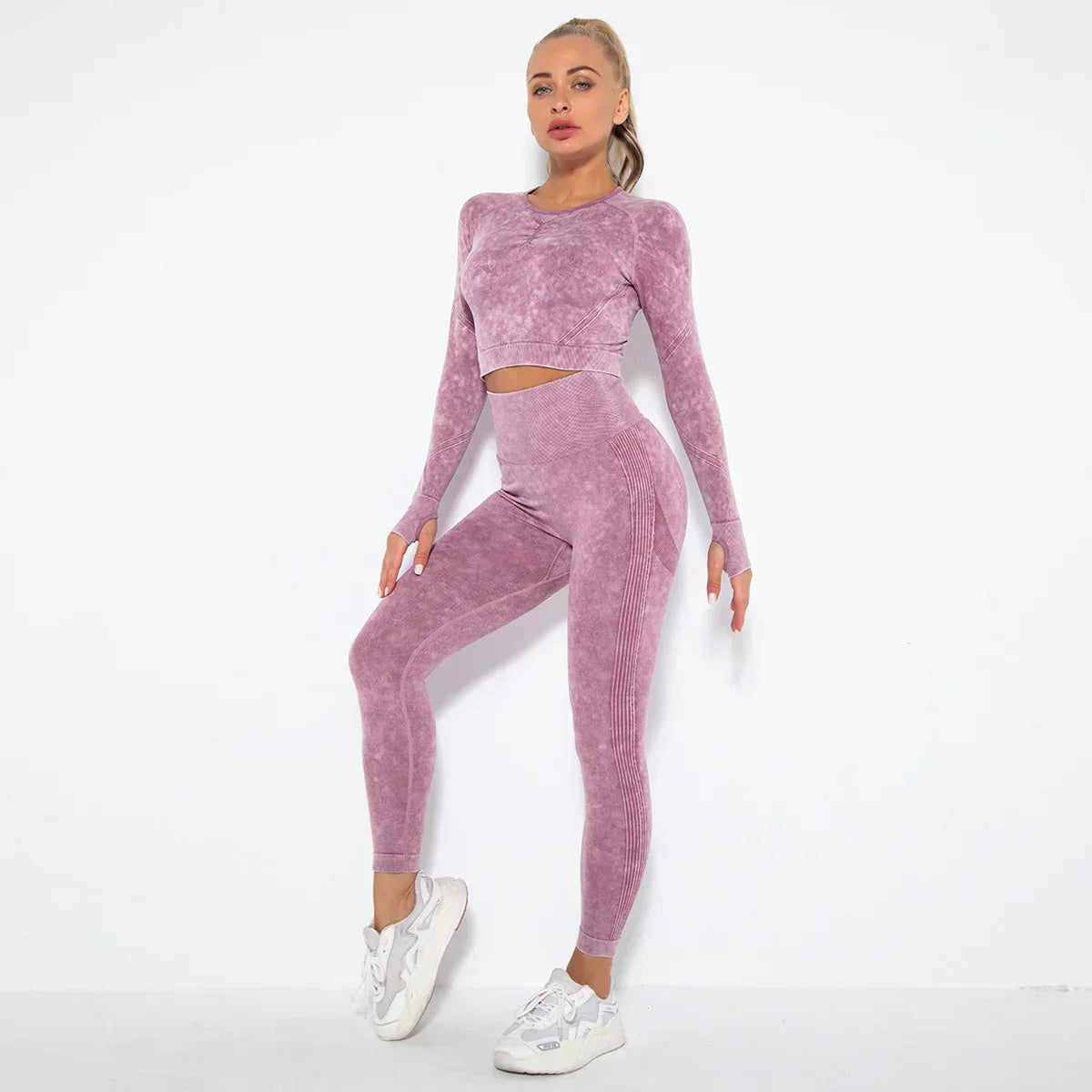 Damen-Yoga-Set für den Sommer 2025 mit Cropped-Top - Nahtlos - Nova