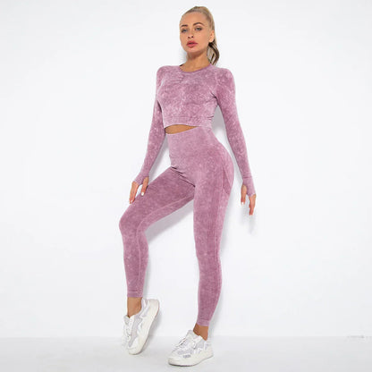 Damen-Yoga-Set für den Sommer 2025 mit Cropped-Top - Nahtlos - Nova