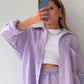 Elowen | Radiant Sommer Langarm-Shirt und Shorts Set