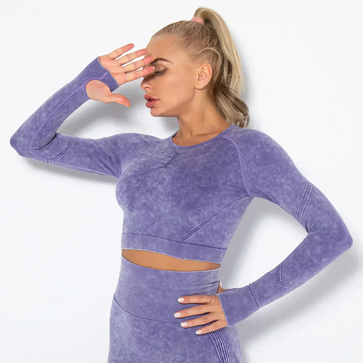 Damen-Yoga-Set für den Sommer 2025 mit Cropped-Top - Nahtlos - Nova