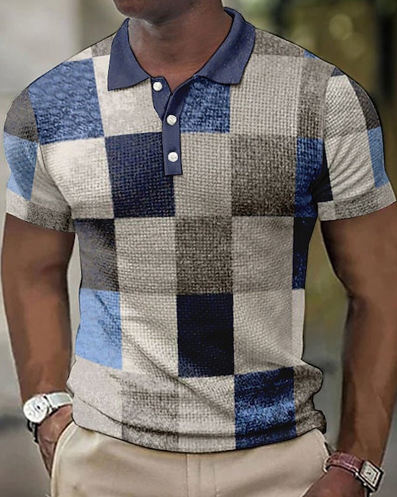 Lovi™ - Polo mit kurzen Ärmeln und Karomuster