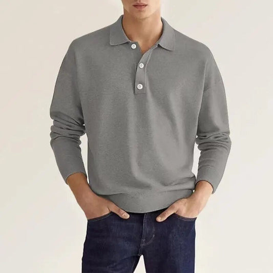 JAMES - ELEGANTES HERREN-POLOSHIRT MIT LANGEN ÄRMELN