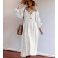 Elegantes Kleid für Damen mit französischen Rüschenärmeln – Ysaline