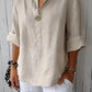 Damen Minimalistisch Button Down Hemd | Weiß und Beige