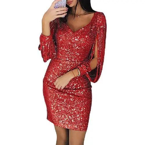 Mini-Kleid für Damen mit Glitzerdetails für den Sommer