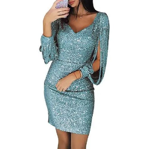 Mini-Kleid für Damen mit Glitzerdetails für den Sommer