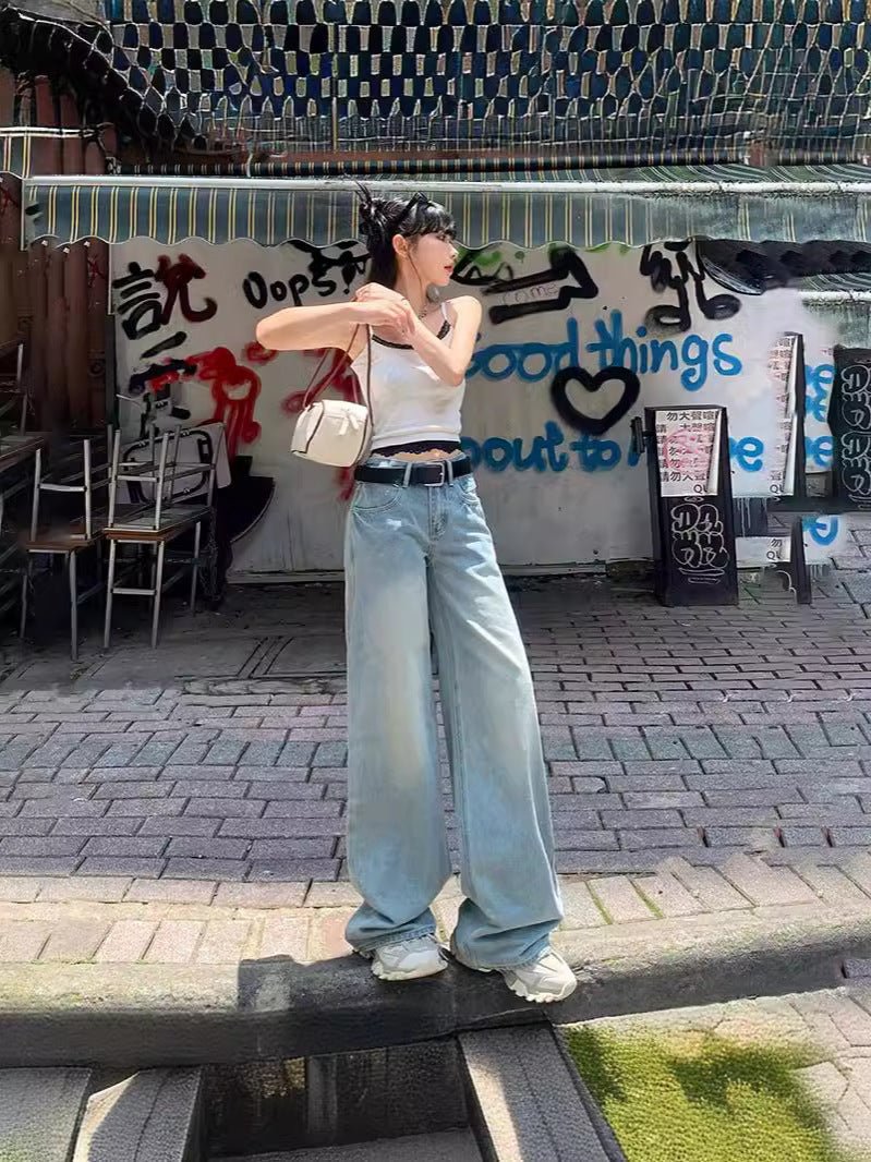 Jobelle Hochtaillierte Baggy Jeans