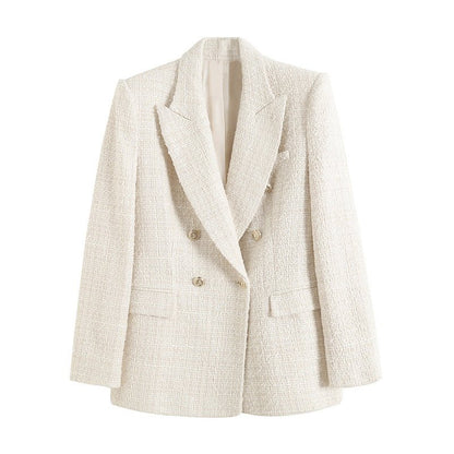 Krizzy Zweireihiger Tweed-Blazer