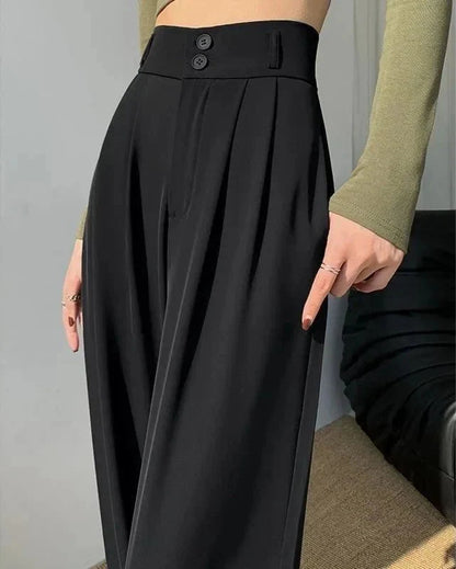 Mayla Hochtaillierte Hose mit Weitem Bein