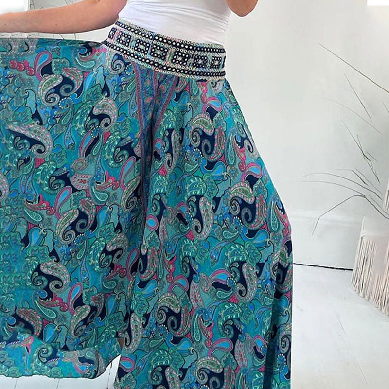 Tabea Boho Paisley Weite Hosen