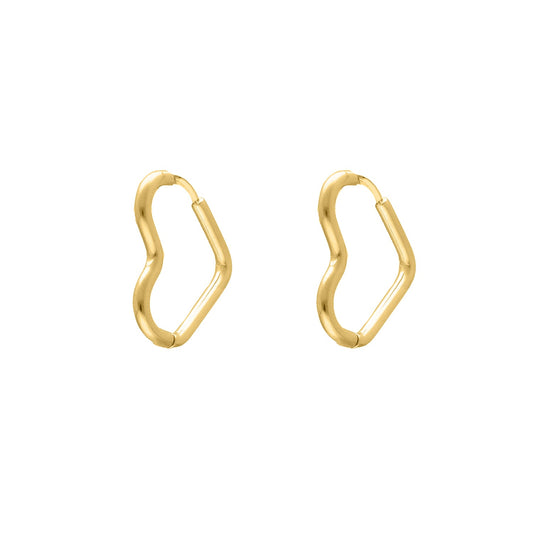 Herzanhänger-Ohrringe in Gold und Silber