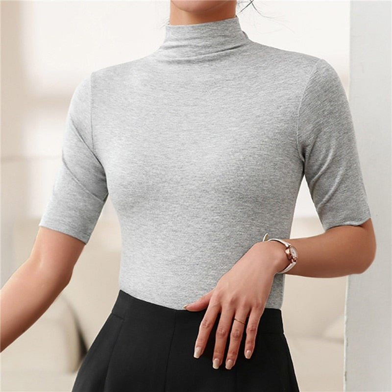 Nahtloser & Weicher Damen Rollkragen-Top mit Figurbetontem Schnitt – Arina