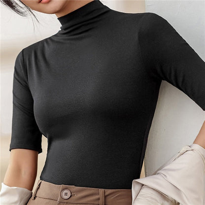 Nahtloser & Weicher Damen Rollkragen-Top mit Figurbetontem Schnitt – Arina