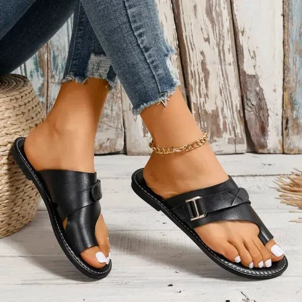 Orthopädische Damen Leder-Sandalen mit Hallux Valgus Korrektur – Livia (1+1 GRATIS)