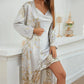 Zweiteiliges Satin Nachtwäsche-Set Damen mit Trägerkleid & Kimono – Salena