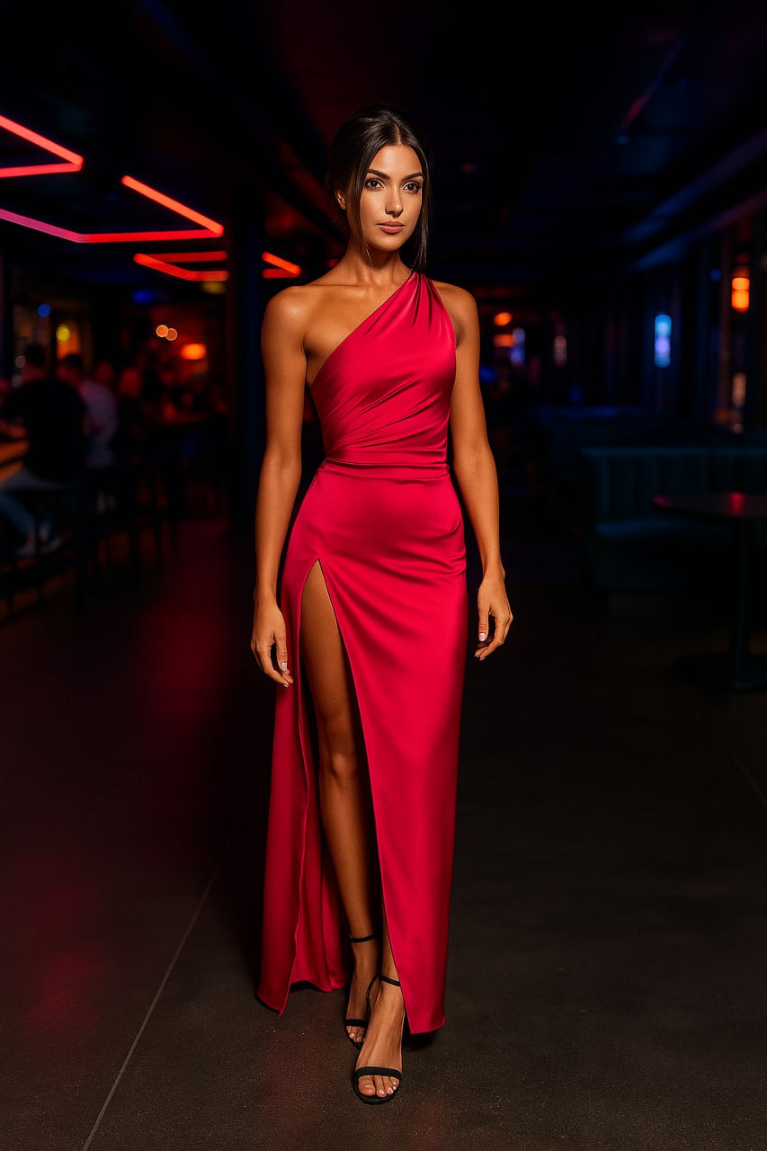 Imra - elegantes Abendkleid mit Schlitz
