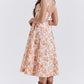 Amalie | Damen Geblümtes Midi-Sommerkleid