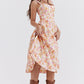 Amalie | Damen Geblümtes Midi-Sommerkleid