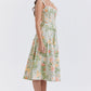Amalie | Damen Geblümtes Midi-Sommerkleid
