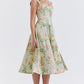 Amalie | Damen Geblümtes Midi-Sommerkleid
