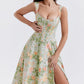 Amalie | Damen Geblümtes Midi-Sommerkleid