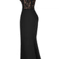 Aloisia | Damen Schwarzes Korsett-Maxikleid