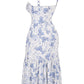 Amalie | Damen Geblümtes Midi-Sommerkleid