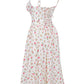 Amalie | Damen Geblümtes Midi-Sommerkleid