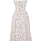 Amalie | Damen Geblümtes Midi-Sommerkleid