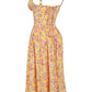 Amalie | Damen Geblümtes Midi-Sommerkleid