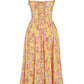 Amalie | Damen Geblümtes Midi-Sommerkleid