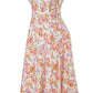 Amalie | Damen Geblümtes Midi-Sommerkleid