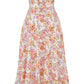 Amalie | Damen Geblümtes Midi-Sommerkleid