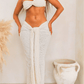 Zweiteiliges Damen Sommer Set mit Wickel-Top und V-Rock – Leona