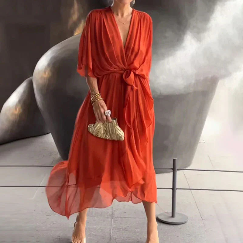 Anelie | Damen Elegantes Sommerkleid