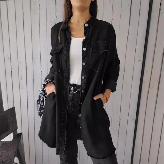 Faux Denim Sommerhemd - Sophie