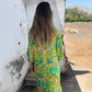Almira – Boho Maxikleid mit abstraktem Print