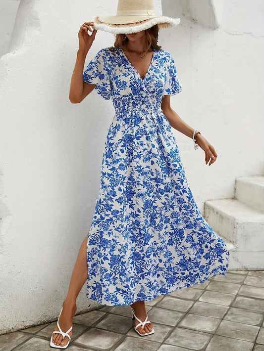 Vileta - Chic und Lässiges Blumenmustern Kleid für Sonnige Tage