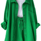 Zweiteiliges Damen Sommer Outfit mit Hemd und Hose – Mila