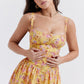 Amalie | Damen Geblümtes Midi-Sommerkleid