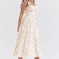 Amalie | Damen Geblümtes Midi-Sommerkleid
